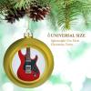 Christmas Ball 4 PCS Magic Electric Guitar Christmas Ornament Hanging Ornaments for Xmas Tree Pendant Christmas Tree Ornament Halloween Ball for Holiday 1.6 in Golden view 3