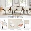 COLAMY Upholstered Dining Chairs Set of 2, Modern Fabric Dining Room Kitchen Side Chair with Padded Seat and Wood Legs for Restaurant/Cafe, Beige view 4