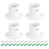 uxcell 4 Pcs 1.26 inch Pole Sockets Flange Rod Holder, Stainless Steel Closet Rod Bracket, Wall Mount Curtain Rod Bracket with Screws for Wardrobe Shower view 1
