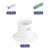 uxcell 4 Pcs 1.26 inch Pole Sockets Flange Rod Holder, Stainless Steel Closet Rod Bracket, Wall Mount Curtain Rod Bracket with Screws for Wardrobe Shower view 3