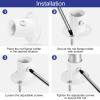 uxcell 4 Pcs 1.26 inch Pole Sockets Flange Rod Holder, Stainless Steel Closet Rod Bracket, Wall Mount Curtain Rod Bracket with Screws for Wardrobe Shower view 4