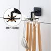 FENGKUI Kitchen Hook,360 Degrees Rotating Folding Hook,Multi Functional Rotating Hook,Rotating,Kitchen Utensil Hanger,Rotating Kitchen Utensil Holder,Kitchen Hooks for Hanging Utensils(Black) view 4