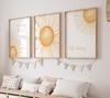 3 Pieces Sun Here Comes The Sun Little Darling Posters Prints Canvas Painting Modular Pictures Framed Artwork for Girl Nursery Baby Room Bedroom Decor No Frame view 1