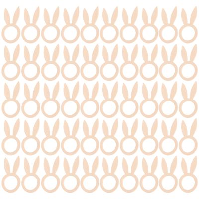 50Pcs Wooden Bunny Napkins Rings Hand  Made Wooden Dinner Easter Napkins Rabbit Ear Holder Table Dinner for Party Decoration