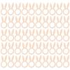 50Pcs Wooden Bunny Napkins Rings Hand  Made Wooden Dinner Easter Napkins Rabbit Ear Holder Table Dinner for Party Decoration view 1