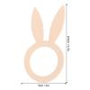 50Pcs Wooden Bunny Napkins Rings Hand  Made Wooden Dinner Easter Napkins Rabbit Ear Holder Table Dinner for Party Decoration view 2