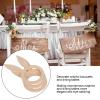 50Pcs Wooden Bunny Napkins Rings Hand  Made Wooden Dinner Easter Napkins Rabbit Ear Holder Table Dinner for Party Decoration view 4