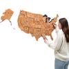 Enjoy The Wood Wooden USA Map Visited Places (Medium, Oak) view 1