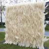 5D Feather Decoration Wall, Artificial Flower Wall Backdrop, Silky Feather Wall for Wedding Background Decoration Birthday Party Event (Reed,1m*1m) view 3