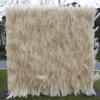 5D Feather Decoration Wall, Artificial Flower Wall Backdrop, Silky Feather Wall for Wedding Background Decoration Birthday Party Event (Reed,1m*1m) view 4