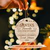 Santa's Favorite College Student Ornament Christmas 2026, Customized Students Keepsake Decor Hanging On Xmas Tree, Custom Freshman Ornaments, Personalized University Student Ornament Gift with Name view 2