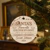 Santa's Favorite College Student Ornament Christmas 2026, Customized Students Keepsake Decor Hanging On Xmas Tree, Custom Freshman Ornaments, Personalized University Student Ornament Gift with Name view 3