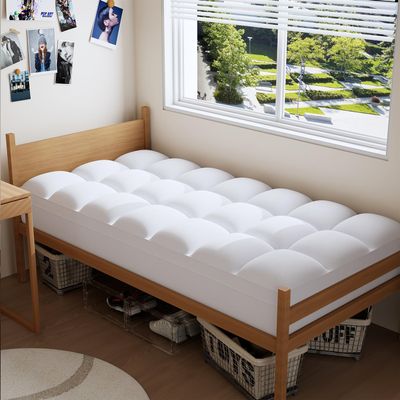 Topllen Twin XL Mattress Topper for Back Pain Relief, Extra Thick Pillow Top Plush Mattress Pad with Deep Pocket, Soft Pillowtop TwinXL Size Bed Toppers Filled Fluffy, College Dorm, White