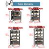 Audio-video Shelving AV Media Stand with Wheel Hifi Rack Stereo Cabinet Game Console Shelf 3/4/5/6-Tier DVD Holder Stand Tower with Adjustable Shelves Corner Stands for Living Room(Teak,50x40x60cm) view 2