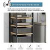 Audio-video Shelving AV Media Stand with Wheel Hifi Rack Stereo Cabinet Game Console Shelf 3/4/5/6-Tier DVD Holder Stand Tower with Adjustable Shelves Corner Stands for Living Room(Teak,50x40x60cm) view 4