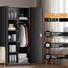 Auto Dynasty Metal Storage Cabinet, 72" Lockable Cabinet with Removable Shelves, Steel Cabinets Locker with Doors for Home Room Office Gym, Gray/Black view 2