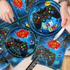 Video Game Birthday Decorations,142pcs Gamer Birthday Party Decorations Tableware Plates and Napkins,Banner,Tablecloth,Cup,Blue Video Game Decorations for Boys Birthday Party Decorations view 3