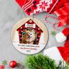 Add Photo Dog First Christmas Ornament 2026, Personalized Picture My First Christmas My Forever Family Ornaments, Photo Frame Puppy's 1St Xmas Tree Ceramic Ornament, Custom Name Photo Ornament Xmas view 3