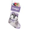 EOYinHas Personalized Fireplace Floral Penguin Hanging Stockings for Holiday Party Christmas Decorations Gifts,1 Pack view 1