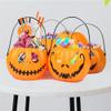 Lymzpwg Halloween Party Pumpkin Lantern Portable Pumpkin Bucket Halloween Candy Lantern Props (Without Light)(Blue) view 4
