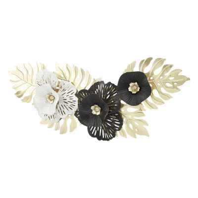 ANGGREK Iron Art Wall Decoration, Luxury Iron Art Wall Pendant, Widely Used in Black and White for Office