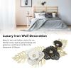 ANGGREK Iron Art Wall Decoration, Luxury Iron Art Wall Pendant, Widely Used in Black and White for Office view 2