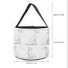 2 Pieces Halloween Trick or Treat Candy Bags,Sketch Thin Dog Minimalism Art Reusable Goody Bucket Collapsible Candy Tote Bag for Holiday Gift Basket Party Favor,Simple Modern Painting on White view 2