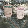 CleveFit Baby's First Christmas Ornament 2024 | Personalized Birth Stats | Baby Announcement | Newborn | New Baby Gift view 4