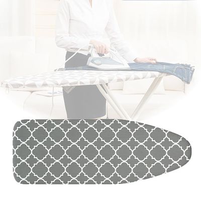GJPXFR Table Top Ironing Board Cover Heat Reflective Board Cover and Pad for 36x12 43x13 48x15 Ironing Boards, Replacement Ironing Board Pad Heat Resistant(Grid,48x15inch(120x38cm))