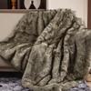 Touchat Luxury 1000GSM Faux Fur Throw Blanket, Super Thick Warm Cozy Heavy Blankets for Couch Bed Sofa, Plush Fuzzy Elegant Soft Reversible Mink Blanket for Living Room Bedroom 50x60, Grey view 1