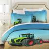 Tractor Duvet Cover 3 Piece Microfibre Tractor Bed Linen with Zipper Closure Easy Care Bedding Set with 2 Pillowcase for Kids Teens (Multi 05,Twin) view 3