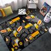 Construction Rugs for Boys Room - Car Rug Play Mat Kids Play Rug Trucks Car Carpet Kids Playroom Construction Room Decor for Boys 4.5x6 Feet view 1