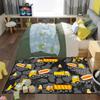 Construction Rugs for Boys Room - Car Rug Play Mat Kids Play Rug Trucks Car Carpet Kids Playroom Construction Room Decor for Boys 4.5x6 Feet view 3