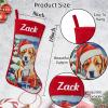 XDShopping Personalized Christmas Stockings - Xmas Family Stockings, Deer & Santa Claus Designs, Perfect for Boys, Girls, Family and pet, Customized Names on Stockings for Home & Kitchen Dcor(4 pcs) view 2