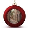 Architecture Streets Houses Christmas Ball Ornaments 2.4 Inch Shatterproof Hanging Xmas Balls for Christmas Tree Decoration Christmas Tree Balls for Holiday Wedding Party Red 1PCS view 1