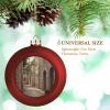 Architecture Streets Houses Christmas Ball Ornaments 2.4 Inch Shatterproof Hanging Xmas Balls for Christmas Tree Decoration Christmas Tree Balls for Holiday Wedding Party Red 1PCS view 3