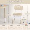 DOREROOM Kids Table & 4 Chairs, Height Adjustable (17.7"-26.1"), Natural-W view 2