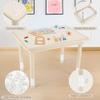 DOREROOM Kids Table & 4 Chairs, Height Adjustable (17.7"-26.1"), Natural-W view 4