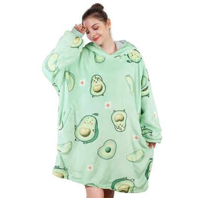 AmyHomie Wearable Blanket Hoodie for Adults & Teens,Oversized Sherpa Hooded Blanket,Warm Cozy Blanket Sweatshirt as Christmas Birthday Gifts for Women Men