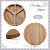 FINGERINSPIRE Peace Sign Wood Display Tray Round Wood Storage Holder Tray Stones Display Tray Saddle Brown Storage Tray for Crystals Stones Rings Earrings Jewelry Small Keys Table Home Decor view 2