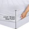 Utopia Bedding Quilted Fitted Mattress Pad, Queen Size, Elastic Fitted Mattress Topper Protector and Cover with Deep Pocket Stretches up to 16 Inches, Machine Washable (White, Pack of 10) view 3