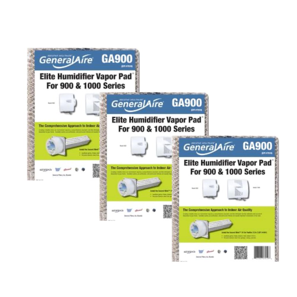 3 PACK compatible with GeneralAire GA900 Humidifier Water Filter PAD PANEL for 900 & 1000 Humidifiers - GFI #7919 GA19