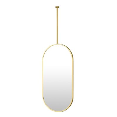 HOFSSI Ceiling Mounted Hanging Rod Mirror with Metal Frame and Boom, Clear and Practical Decorative Simple Mirror for Wall, Vanity Shaving Double Mirror, Size Customizable(50cmx70cm)