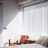 VEZEBSTR 2'' Faux Wood Blinds for Windows, Wooden Blinds for Indoor Windows Cordless Horizontal Venetian Blinds, Mini Blinds Window Blinds. White.(66''W x 12''H or 167.6cmW x 30.5cmH) view 1