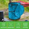 Wakeman Collapsible Trash Can - Pop Up 44-Gallon Outdoor Portable Garbage Bag Holder with Zippered Lid - Recycle Bin for Camping or Parties (Blue) view 4
