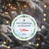 1st Xmas As Uncle Ornament, Customized First Christmas As Uncle Ornament Hanging with Name, Personalized 1st Time As Uncle Ornaments 2026 view 3