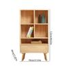 JOYNOW Bookshelf Creative Simple Solid Wood Bookcase Living Room Study Storage Rack Office Simple Wooden Bookshelf Bookshelves(S:70CMX30CMX122CM) view 3