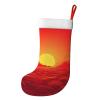 HCBPWVQA Red Sunrise Christmas Stockings Personalized Family Xmas Stockings with White Plush Trim Xmas Hanging Stocking Holiday and Farmhouse Stocking for Christmas Decoration view 2