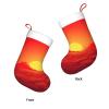 HCBPWVQA Red Sunrise Christmas Stockings Personalized Family Xmas Stockings with White Plush Trim Xmas Hanging Stocking Holiday and Farmhouse Stocking for Christmas Decoration view 3