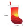 HCBPWVQA Red Sunrise Christmas Stockings Personalized Family Xmas Stockings with White Plush Trim Xmas Hanging Stocking Holiday and Farmhouse Stocking for Christmas Decoration view 4